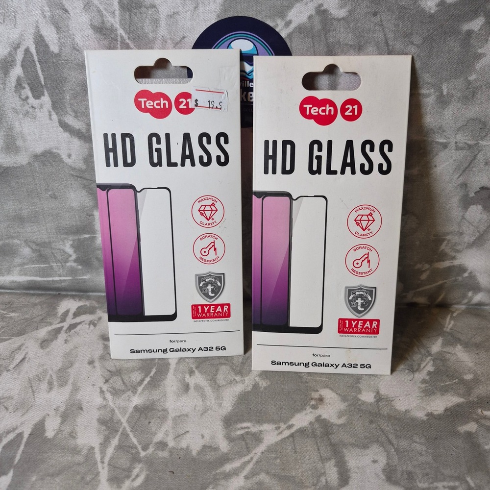 Tech21 HD Glass Screen Protector for Samsung Galaxy A32 5G Tempered Glass 2 Pack